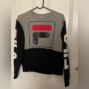 Fila Women’s Red, Gray, and Black Crewneck Sweater